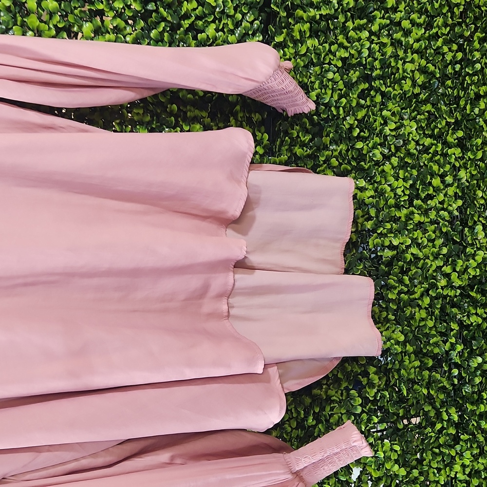 Loft Pastel Pink Long Sleeve Shirt Size Large - Picture 9 of 10